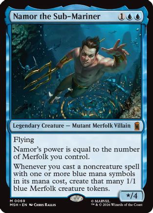 Namor the Sub-Mariner  [Foil]  (MSH-069) - [Marvel Super Heroes]