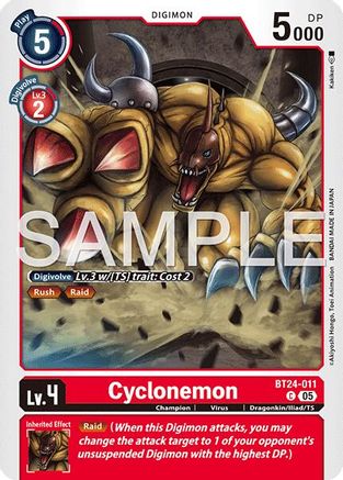 Cyclonemon (BT24-011) - [Time Stranger] - Trinity Hobby