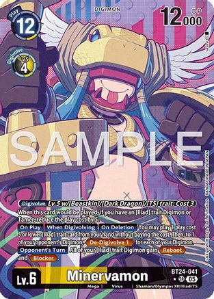 Minervamon (Alternate Art) (BT24-041) - [Time Stranger] Foil - Trinity Hobby
