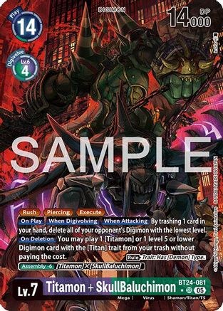 Titamon + SkullBaluchimon (Alternate Art) (BT24-081) - [Time Stranger] Foil - Trinity Hobby
