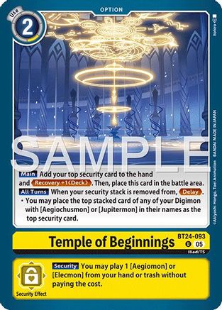 Temple of Beginnings (BT24-093) - [Time Stranger] - Trinity Hobby