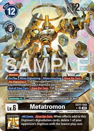 Metatromon (Alternate Art) (EX11-045) - [Dawn of Liberator] Foil - Trinity Hobby