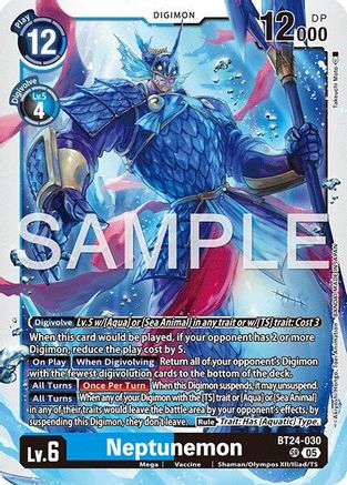 Neptunemon (BT24-030) - [Time Stranger] Foil - Trinity Hobby