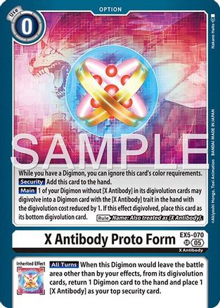 X Antibody Proto Form (Reprint) (EX5-070) - [Advanced Booster Digimon Generation] Foil - Trinity Hobby
