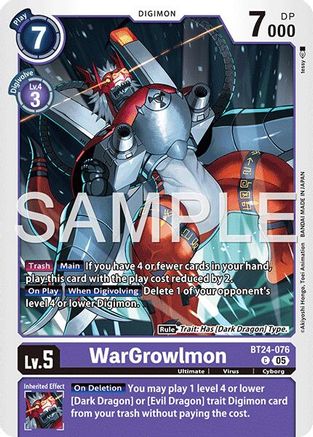 WarGrowlmon (BT24-076) - [Time Stranger] - Trinity Hobby