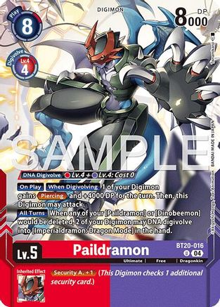 Paildramon (Digimon Card Game Playmat & Card Set) (BT20-016) - [Release Special Booster 2.5]
