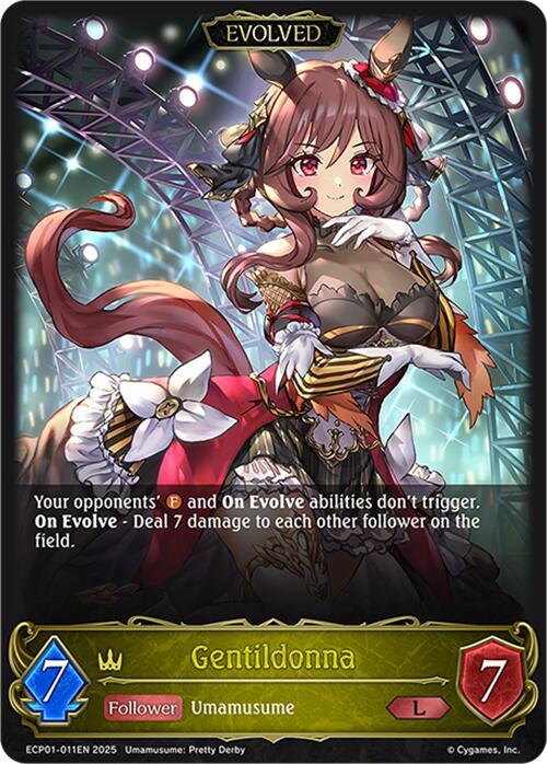 Gentildonna (Evolved) - ECP01: Umamusume: Pretty Derby (ECP01-011EN) - Trinity Hobby