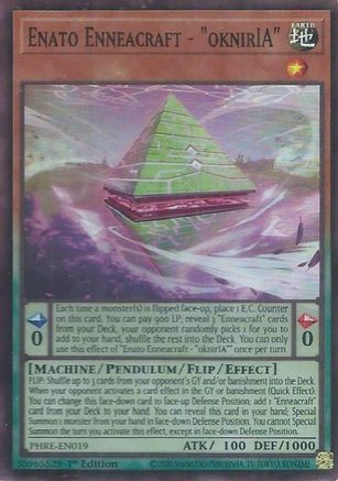 Enato Enneacraft - "oknirIA" (Super Rare) [PHRE-EN019] - Phantom Revenge 1st Edition - Super Rare - Trinity Hobby