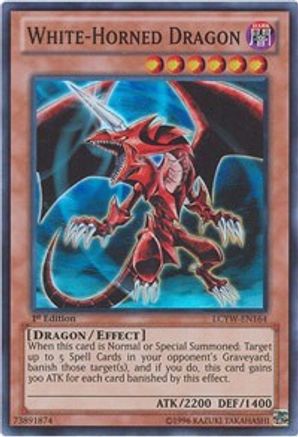 White-Horned Dragon [LCYW-EN164] Super Rare - Trinity Hobby