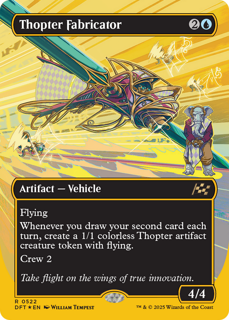 Thopter Fabricator (Borderless) (First-Place Foil) [Aetherdrift] - Trinity Hobby