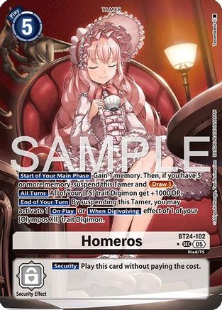 Homeros (Alternate Art) (BT24-102) - [Time Stranger] Foil