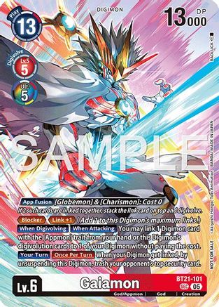 Gaiamon (2026 Dash Pack Campaign) (Alternate Art - Chinese) (BT21-101) - [World Convergence] Foil - Trinity Hobby
