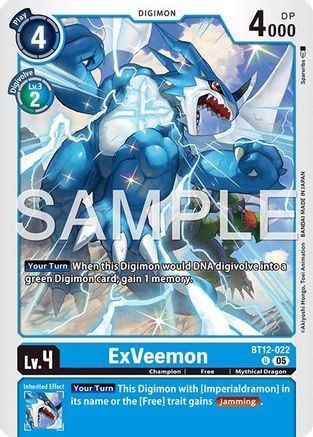 ExVeemon (BT12-022) - [Advanced Booster Digimon Generation] - Trinity Hobby
