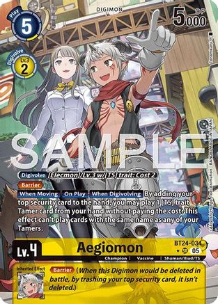 Aegiomon (Alternate Art) (BT24-034) - [Time Stranger] Foil - Trinity Hobby