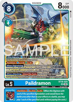 Paildramon (BT16-025) - [Advanced Booster Digimon Generation] Foil - Trinity Hobby