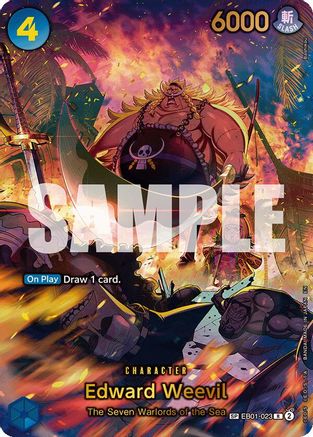 Edward Weevil - EB01-023 (SP) (Alternate Art) (EB01-023) - [The Azure Sea's Seven] Foil - Trinity Hobby