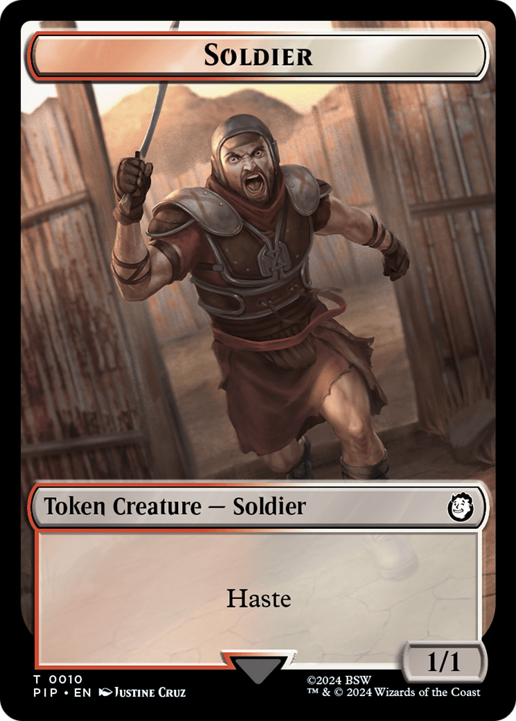Food (0014) // Soldier (0010) Double-Sided Token [Fallout Tokens] - Trinity Hobby