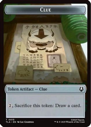 Clue (0015) // spirit (003) Double-Sided Token  (TLA-15 // 3) - [Avatar: The Last Airbender] - Trinity Hobby