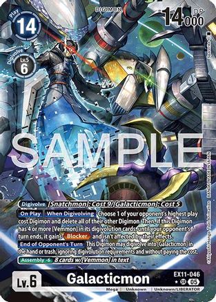 Galacticmon (Alternate Art) (EX11-046) - [Dawn of Liberator] Foil - Trinity Hobby