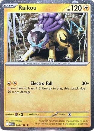 Raikou (Cosmo Holo) - (048/132) Holofoil [ME01 Mega Evolution] - Trinity Hobby