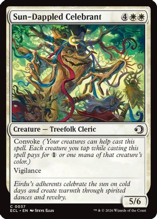 Sun-Dappled Celebrant  (ECL-037) - [Lorwyn Eclipsed] - Trinity Hobby