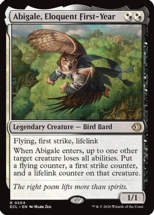 Abigale, Eloquent First-Year  [Foil]  (ECL-204) - [Lorwyn Eclipsed] - Trinity Hobby