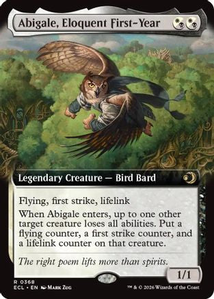 Abigale, Eloquent First-Year (Extended Art)  [Foil]  (ECL-368) - [Lorwyn Eclipsed] - Trinity Hobby