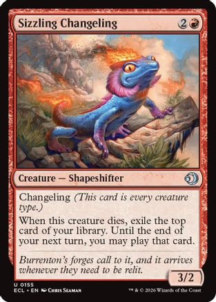 Sizzling Changeling  [Foil]  (ECL-155) - [Lorwyn Eclipsed] - Trinity Hobby