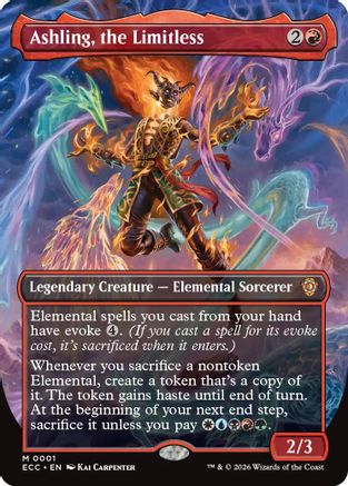 Ashling, the Limitless (Borderless)  [Foil]  (ECC-001) - [Commander: Lorwyn Eclipsed] - Trinity Hobby