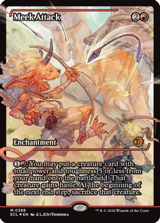 Meek Attack (388) (Showcase)  [Foil]  (ECL-388) - [Lorwyn Eclipsed] - Trinity Hobby
