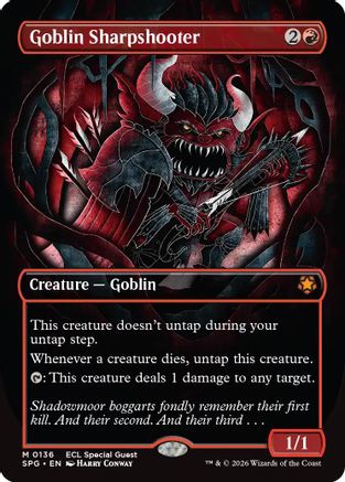 Goblin Sharpshooter (Borderless)  [Foil]  (SPG-136) - [Special Guests] - Trinity Hobby