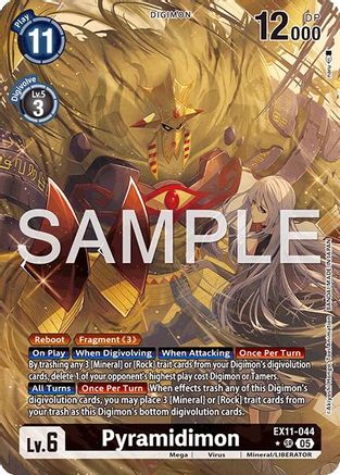 Pyramidimon (Alternate Art) (EX11-044) - [Dawn of Liberator] Foil - Trinity Hobby