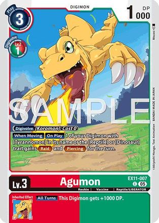 Agumon (EX11-007) - [Dawn of Liberator] - Trinity Hobby