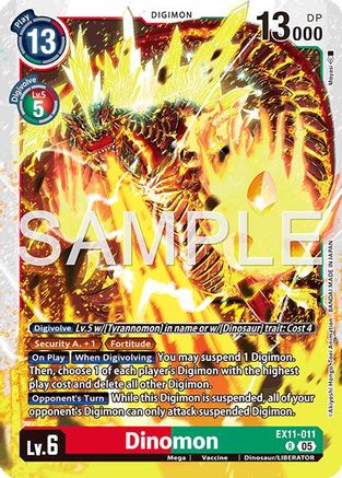 Dinomon (EX11-011) - [Dawn of Liberator] Foil - Trinity Hobby