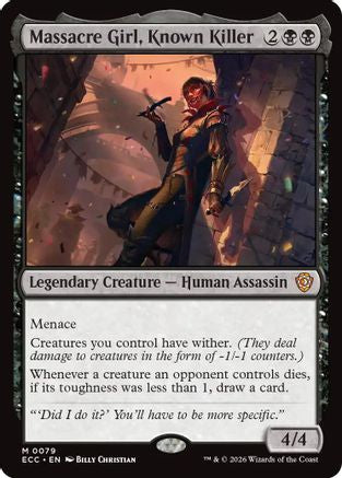 Massacre Girl, Known Killer  (ECC-079) - [Commander: Lorwyn Eclipsed] - Trinity Hobby