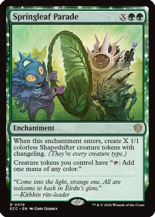 Springleaf Parade  (ECC-019) - [Commander: Lorwyn Eclipsed] - Trinity Hobby