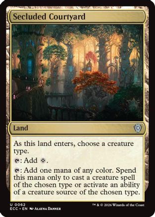 Secluded Courtyard  (ECC-062) - [Commander: Lorwyn Eclipsed] - Trinity Hobby