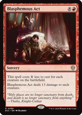 Blasphemous Act  (ECC-089) - [Commander: Lorwyn Eclipsed] - Trinity Hobby