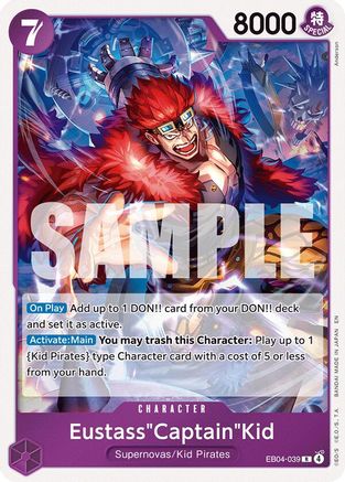 Eustass"Captain"Kid - EB04-039 (EB04-039) - [The Azure Sea's Seven] Foil - Trinity Hobby