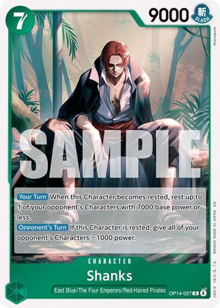Shanks (OP14-027) - [The Azure Sea's Seven] Foil - Trinity Hobby
