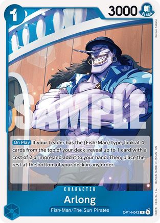 Arlong (OP14-042) - [The Azure Sea's Seven] Foil - Trinity Hobby