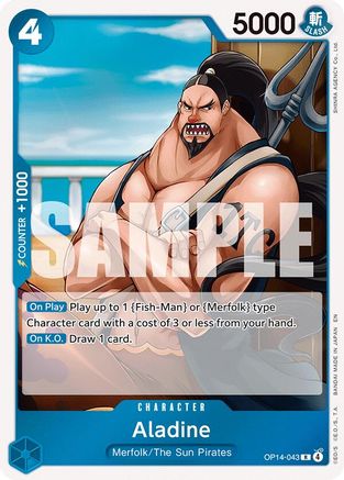 Aladine (OP14-043) - [The Azure Sea's Seven] Foil - Trinity Hobby