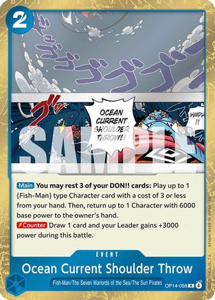 Ocean Current Shoulder Throw (OP14-058) - [The Azure Sea's Seven] Foil - Trinity Hobby