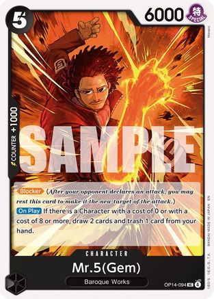 Mr.5(Gem) (OP14-094) - [The Azure Sea's Seven] - Trinity Hobby