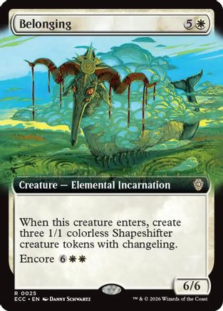 Belonging (Extended Art)  (ECC-025) - [Commander: Lorwyn Eclipsed] - Trinity Hobby