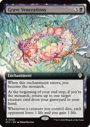 Grave Venerations (Extended Art)  (ECC-029) - [Commander: Lorwyn Eclipsed] - Trinity Hobby