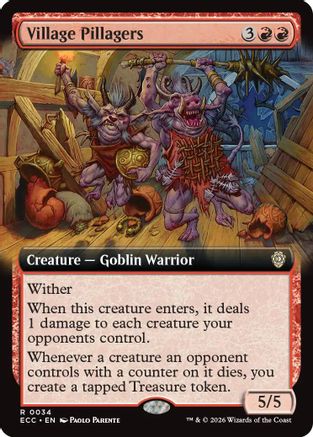 Village Pillagers (Extended Art)  (ECC-034) - [Commander: Lorwyn Eclipsed] - Trinity Hobby