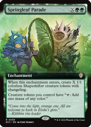 Springleaf Parade (Extended Art)  (ECC-039) - [Commander: Lorwyn Eclipsed] - Trinity Hobby