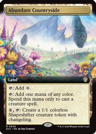 Abundant Countryside (Extended Art)  (ECC-042) - [Commander: Lorwyn Eclipsed] - Trinity Hobby