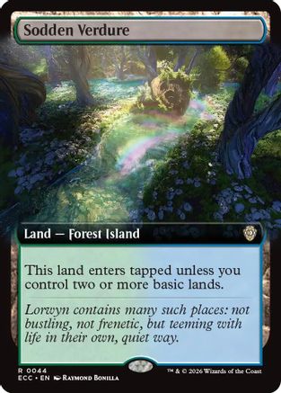 Sodden Verdure (Extended Art)  (ECC-044) - [Commander: Lorwyn Eclipsed] - Trinity Hobby